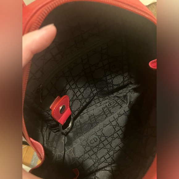 Authentic Christian Dior Vintage 30 Montaigne Red Leather backpack - Picture 8 of 9